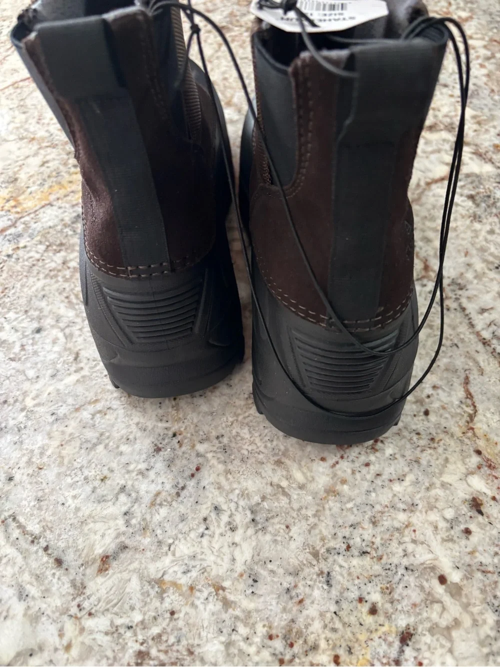 Men's Waterproof Brown and Black Winter Rain & Snow Boots